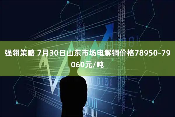 强翎策略 7月30日山东市场电解铜价格78950-79060元/吨
